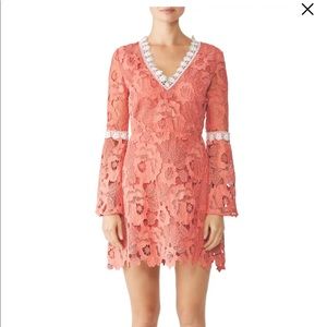 Sale!! Alexia Admor Pink Contrast Lace Dress NWT M & L